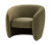 Coste Retro Green Fabric Armchair