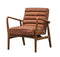 Dakota Brown Leather Wooden Framed Armchair