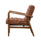 Dakota Brown Leather Wooden Framed Armchair