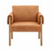 Gateford Wooden Framed Tan Leather Armchair
