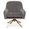 Alegra Grey Velvet Chair