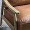 Bailey Brown Leather Wooden Framed Armchair