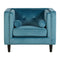 Boston Blue Velvet Armchair