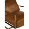 Brogan Industrial Style Tan Leather Lounge Chair