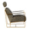 Brogan Industrial Style Ebony Leather Lounge Chair