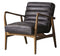 Dakota Black Leather Wooden Framed Armchair