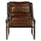 Dexter Industrial Style Brown Leather Lounge Chair