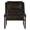 Dexter Industrial Style Dark Brown Leather Lounge Chair
