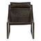 Fusion Ebony Leather Industrial Sling Chair
