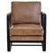 Irving Industrial Style Buffalo Light Brown Leather Armchair