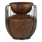Mason Brown Leather Swivel Chair
