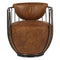 Mason Light Brown Leather Swivel Chair