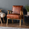 Humber Brown Leather Armchair