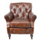 Hardwick Vintage Leather Button Back Club Armchair