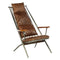 Luther Textured Brown Leather Lounge Chair