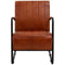 Marlow Tan Leather Industrial Armchair