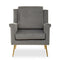 Oslo Grey Velvet Armchair