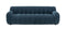 Curvo Large Retro Blue Fabric Sofa