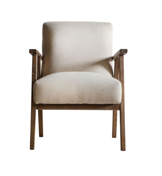 Humber Pebble Linen Armchair Indigo Lounge