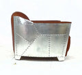Aviator Rocket Tub Chair - Distressed Tan Leather