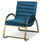 Ark Velvet Chair - Navy Blue