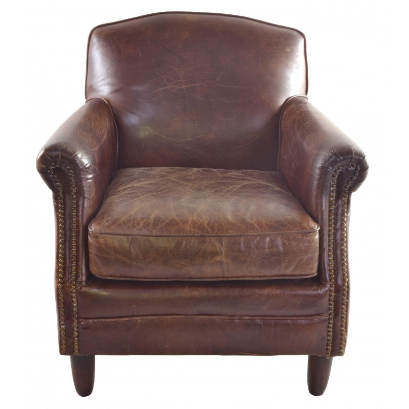Archie Letherin Archie Vintage Leather Club Armchair– Indigo Lounge