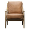 Bailey Brown Leather Wooden Framed Armchair