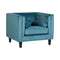Boston Blue Velvet Armchair