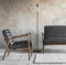 Dakota Black Leather Wooden Framed Armchair