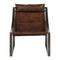Fusion Brown Leather Sling Chair