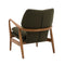 Hansen Green Linen Retro Armchair
