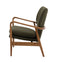Hansen Green Linen Retro Armchair