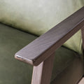 Humber Green Leather Wooden Framed Sofa