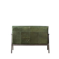 Humber Green Leather Wooden Framed Sofa
