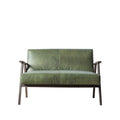 Humber Green Leather Wooden Framed Sofa