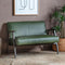 Humber Green Leather Wooden Framed Sofa