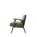 Humber Green Leather Wooden Framed Sofa