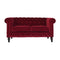 Elsa Wine Velvet Chesterfield