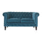 Elsa Teal Velvet Chesterfield