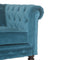 Elsa Teal Velvet Chesterfield