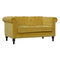 Elsa Mustard Yellow Velvet Chesterfield