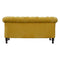 Elsa Mustard Yellow Velvet Chesterfield