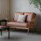 Bailey Tan Leather Wooden Framed Sofa