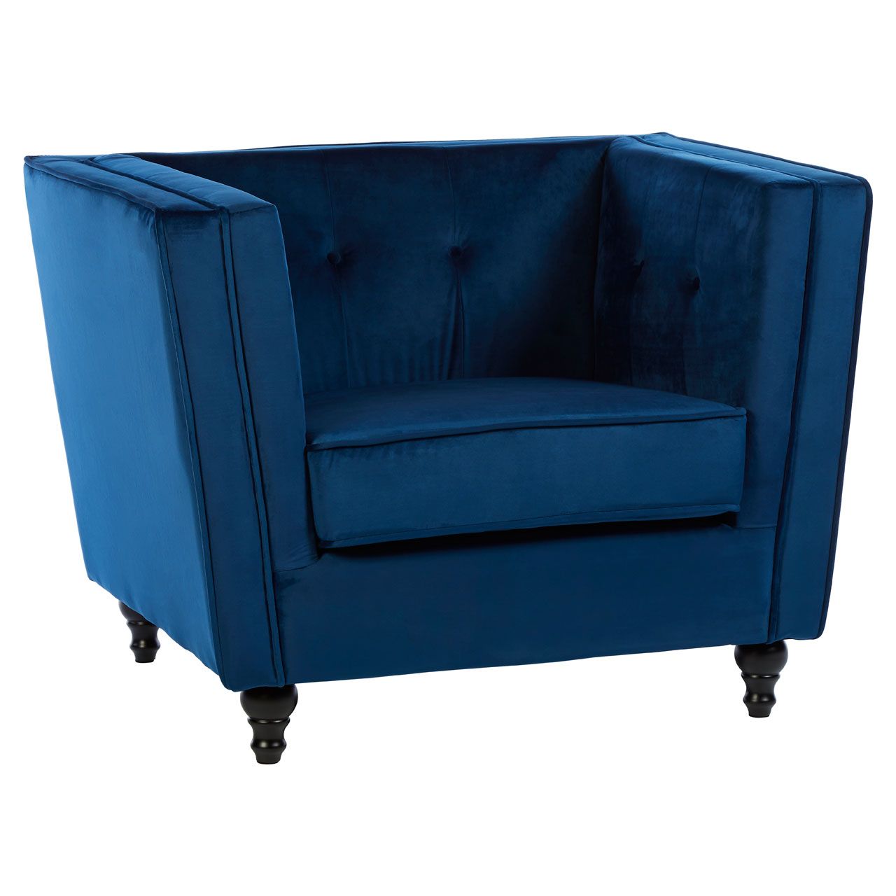 Elegant Navy Blue Armchair