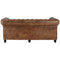 Ashby Brown Buffalo Leather Chesterfield Sofa