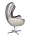 Aviator Aluminium Egg Chair - Distressed Brown Leather