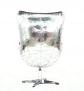 Aviator Aluminium Egg Chair - Distressed Brown Leather