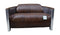 Aviator Pilot Distressed Leather & Aluminium Sofa - Brown