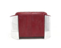 Aviator Pilot Distressed Leather & Aluminium Sofa - Vintage Red