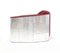 Aviator Pilot Distressed Leather & Aluminium Sofa - Vintage Red